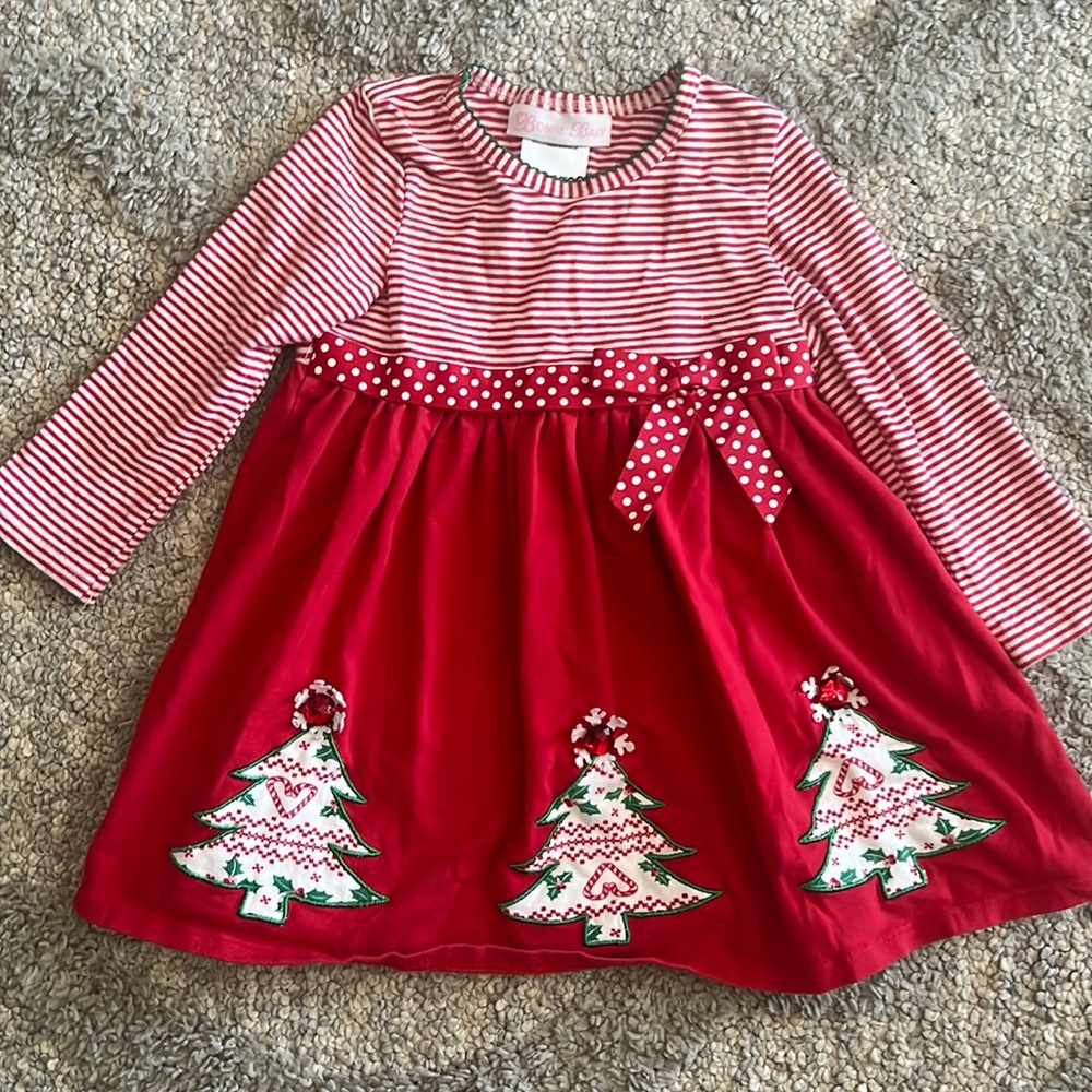 Bonnie Baby Christmas dress 18m